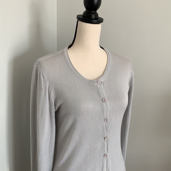 Lapis Sweaters - Grey button down cardigan